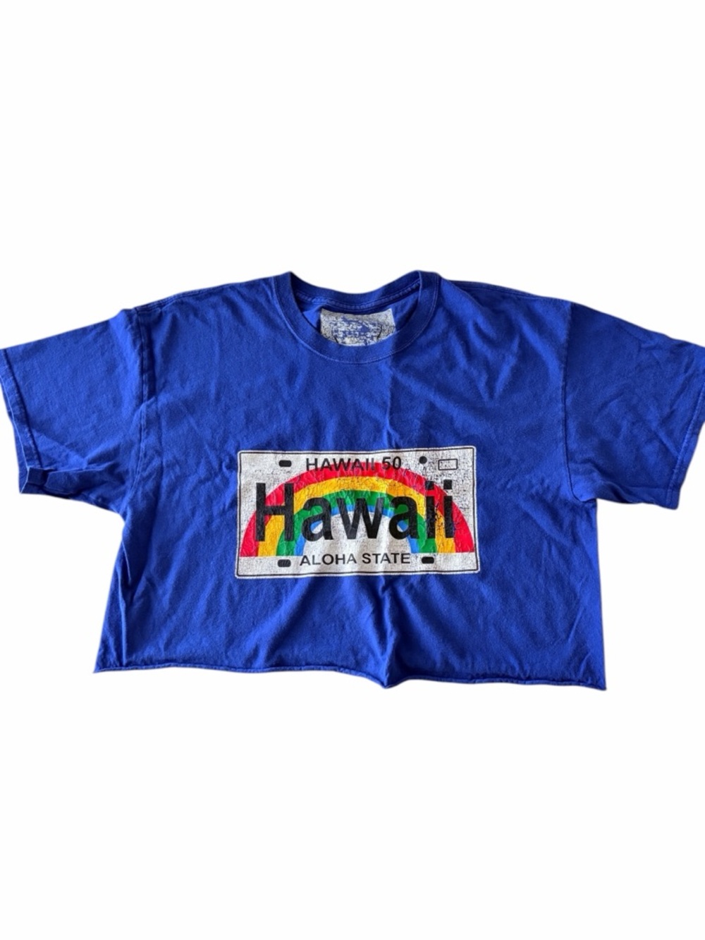 Hawaii Rainbow Graphic Crop Tee, Est. size M